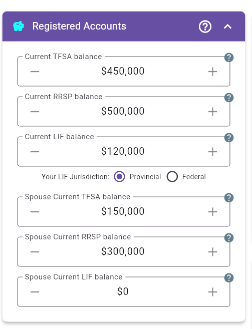 Registered Accounts - Retired Couple